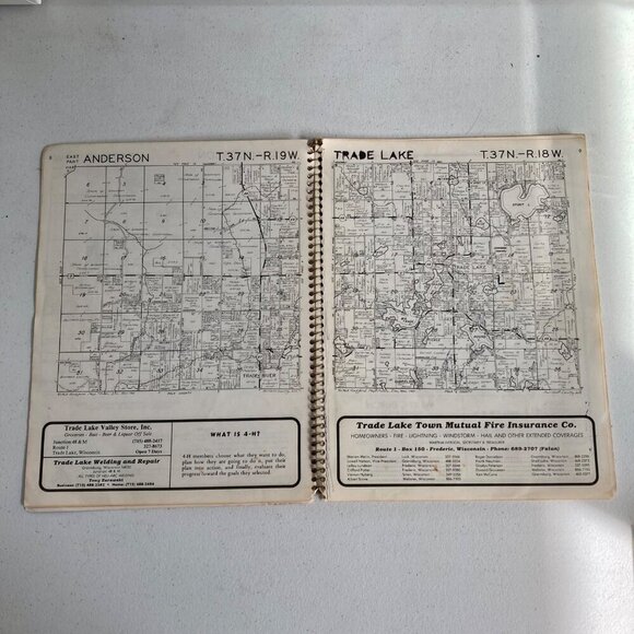 Vintage 1981 Burnett County Wisconsin Land Atlas & Plat Book WI - Picture 4 of 6
